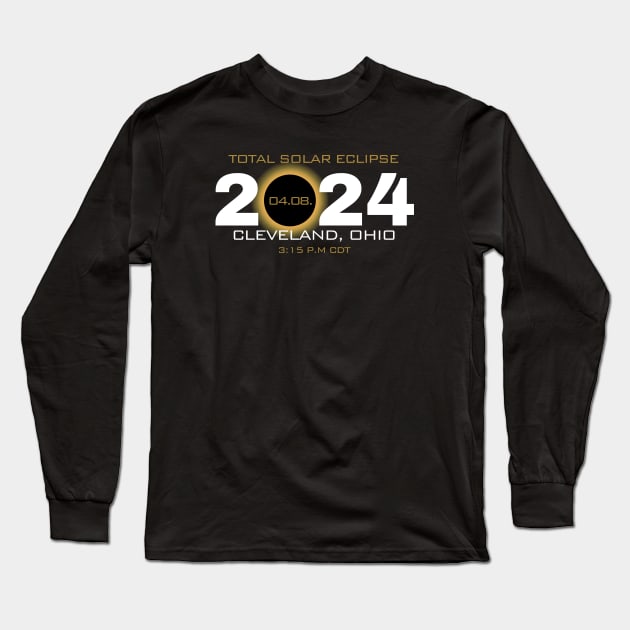 Total Solar eclipse 2024 Long Sleeve T-Shirt by Tebird